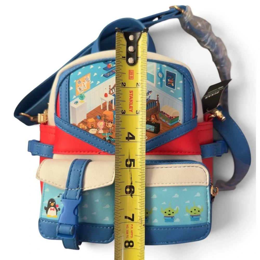 New Our Universe Disney Pixar Toy Story Andy's Room Crossbody Bag Backpack Conv.